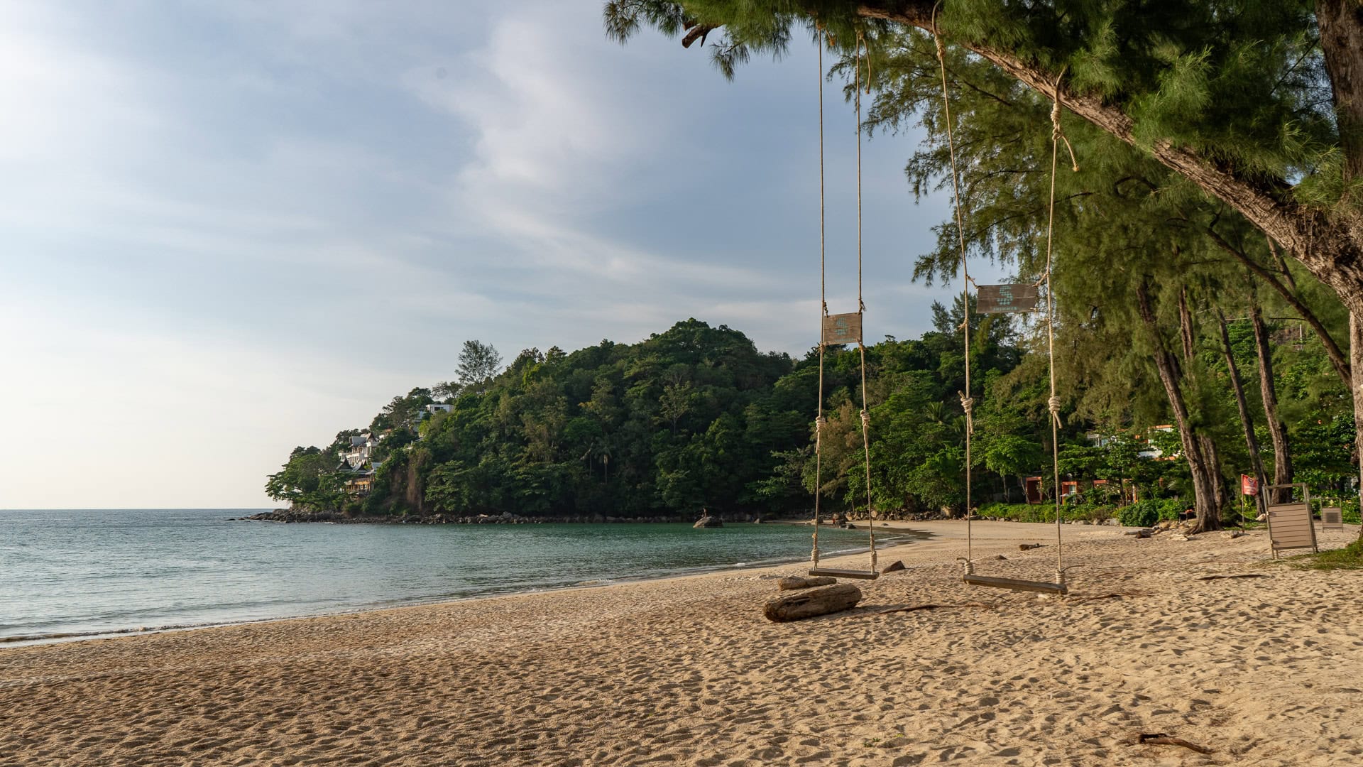 Promenade-side view toward the central zone of Kamala Beach Phuket.
