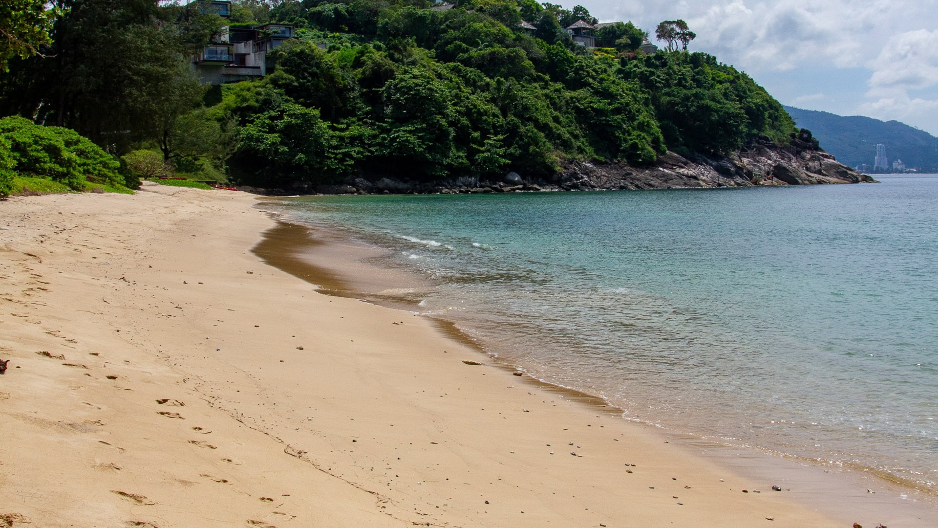 Yae Beach Phuket sandy cove with calm sea and gentle shoreline curve