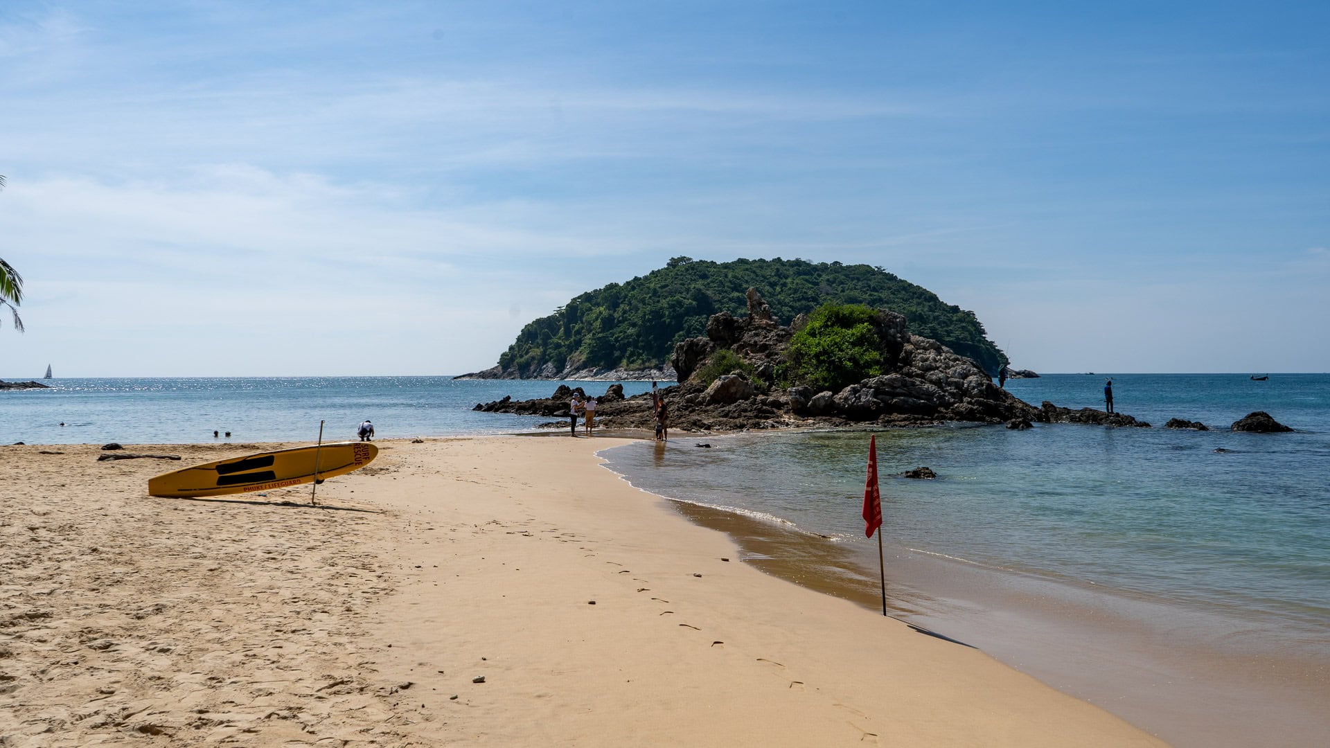Yanui Beach Phuket shoreline facing Windmill Viewpoint hill